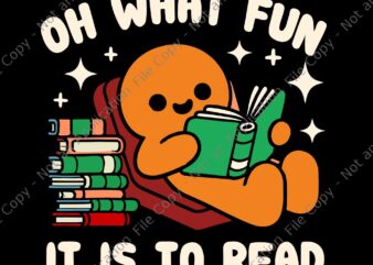 Oh What Fun It Is To Read Svg, Christmas Teacher Librarian Books Svg, Gingerbread Read Book Svg