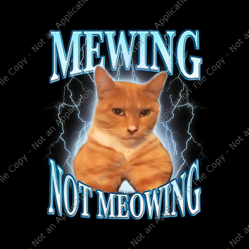 Cat Meme Mewing LooksMax Png, Meowing Cat Trend Png, Mewing Not Meowing Cat Png