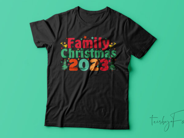 Family christmas 2023 matching squad crew santa hat xmas classic t-shirt design for sale