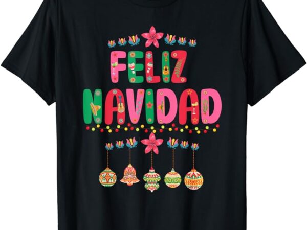 Feliz navidad mexican christmas funny xmas lights decoration t-shirt