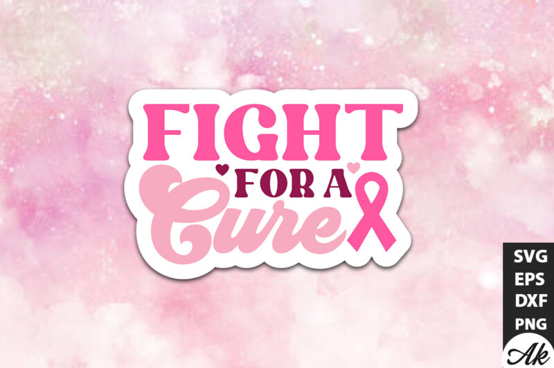 Fight for a cure Retro Stickers