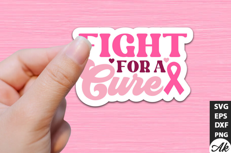 Fight for a cure Retro Stickers