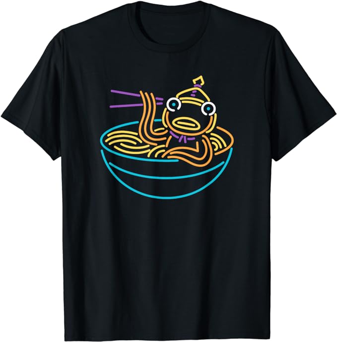 Fortnite Fishstick Neon Ramen Bowl Center Icon T-Shirt