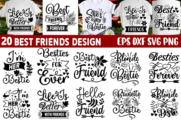 Friendship svg bundle, friends svg, best friends svg, friendship svg, svg files for cricut, funny friends svg, friendship quotes, silhouette t shirt graphic design