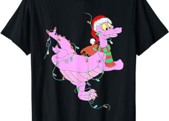 Funny Cute Dragon Figment Lights Christmas T-Shirt