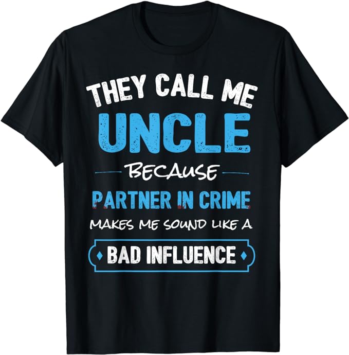 Funny Uncle Shirt, Uncle Partner In Crime from Niece Nephew T-Shirt