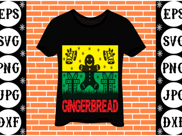 Gingerbread t shirt design template