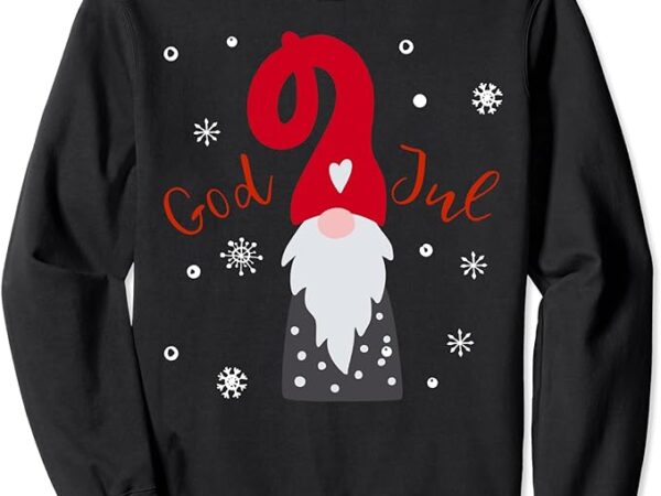 God jul gnome tomte tee lefse xmas gift santa christmas gift sweatshirt