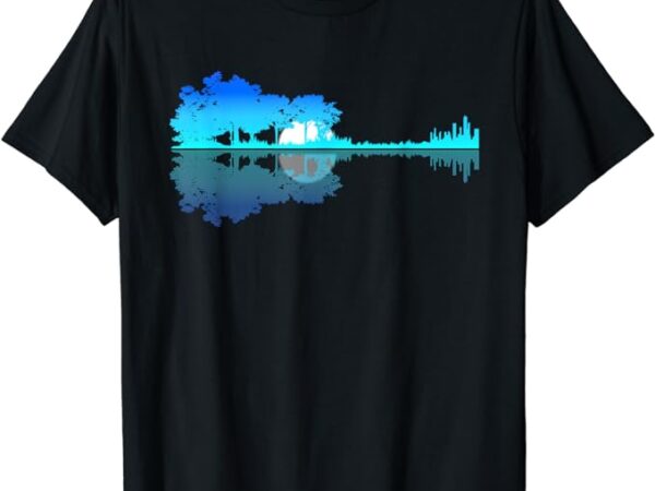 Guitar lake shadow love guitar musician t-shirt