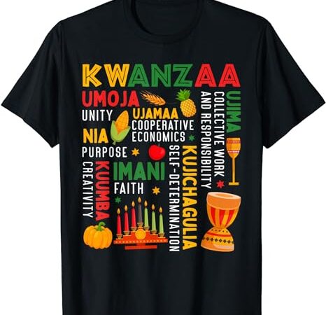 Happy kwanzaa seven principles of kwanzaa men women kids t-shirt