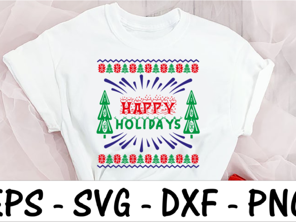 Happy holidays graphic t shirt