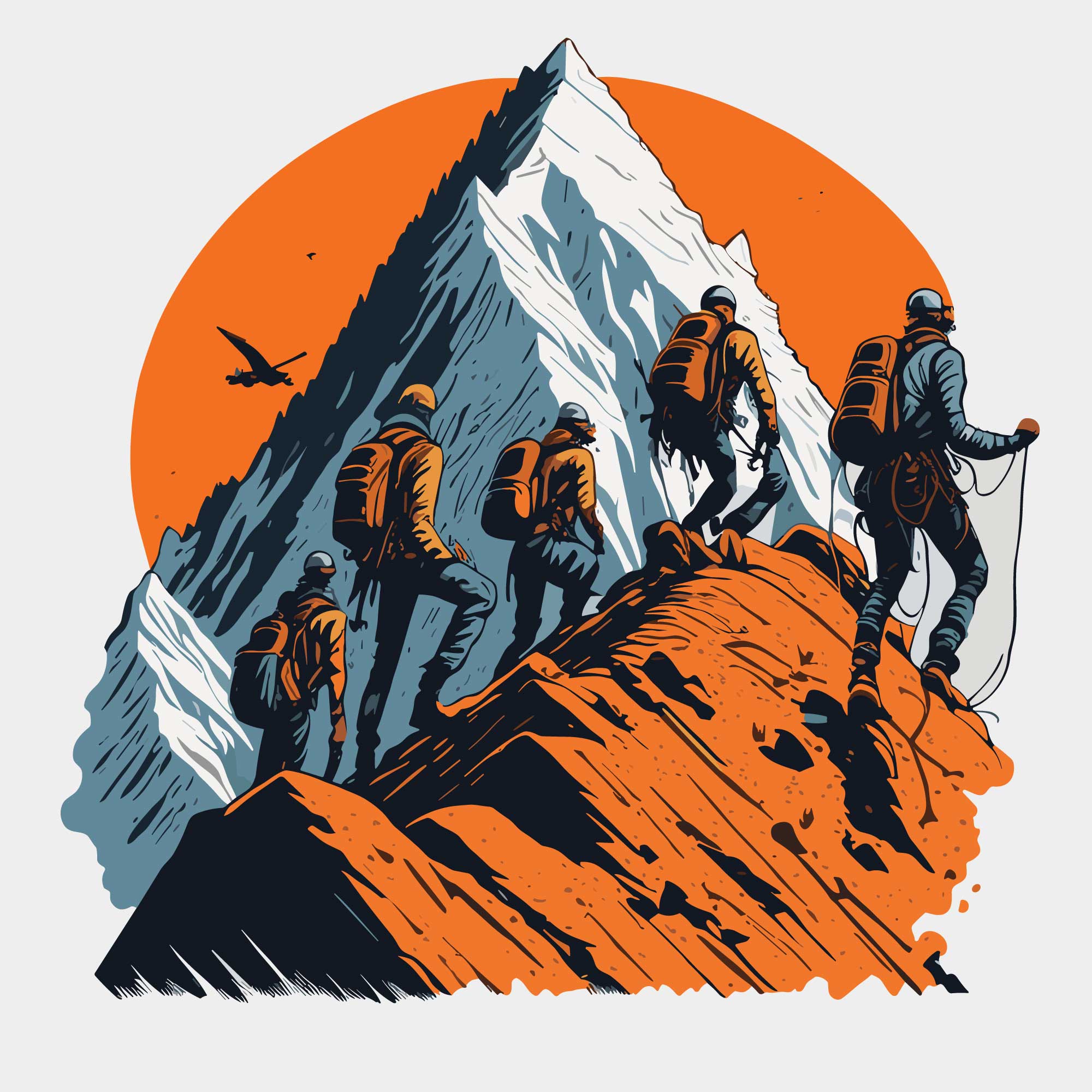 Hiking On The Mountain - Buy t-shirt designs