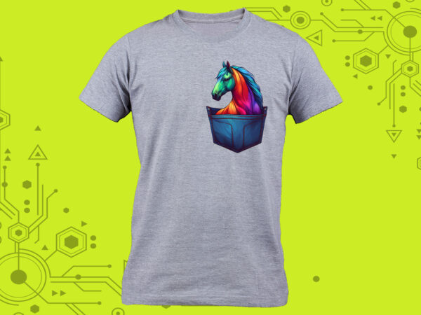 Sweet horse clipart masterpieces meticulously crafted for print on demand websites t shirt template vector