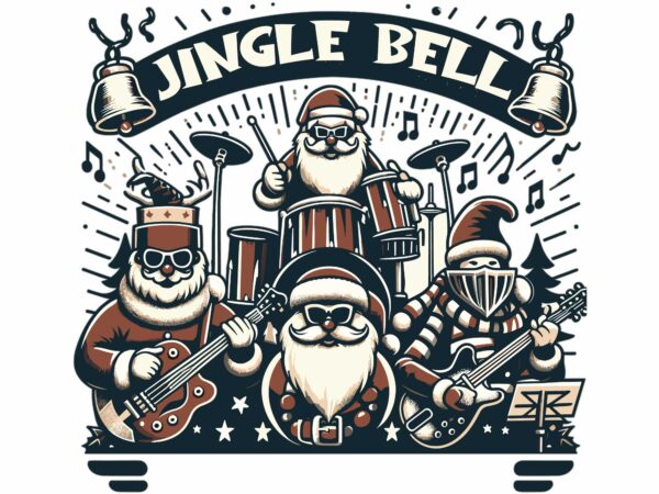 Jingle bell christmas tshirt design