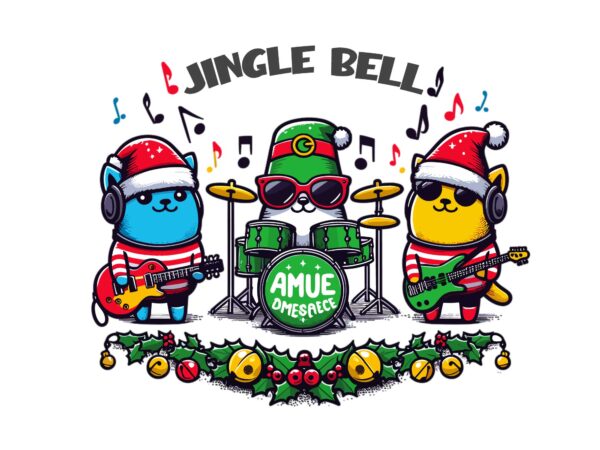 Jingle band christmas holiday vector clipart