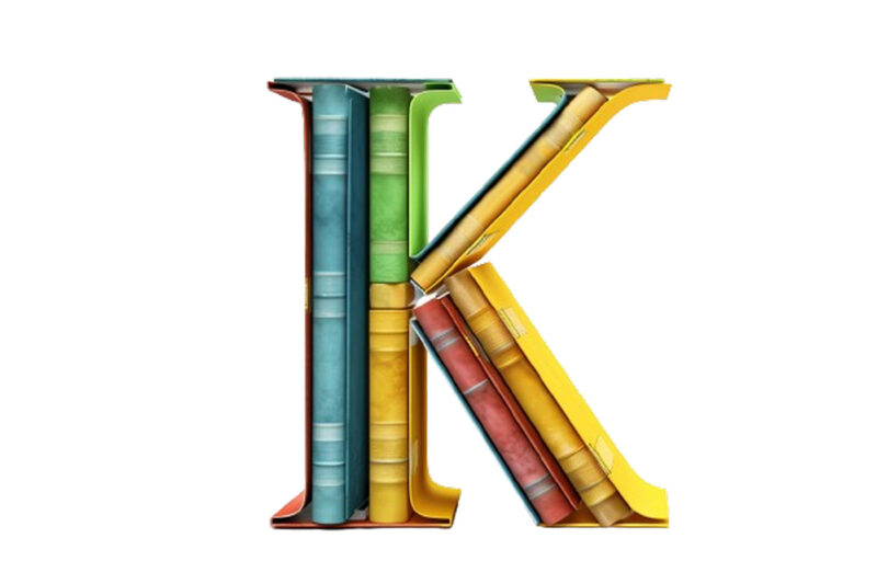 Letter a through z made of books clipart png