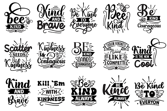 Kindness SVG Bundle, Be Kind SVG, Motivational SVG, Choose Kindness Svg, Positive Quote Svg, Svg Files for Cricut, Popular Svg Png, Kind Svg