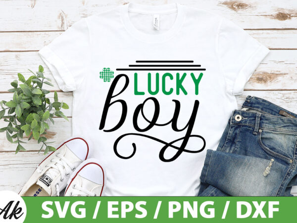 Lucky boy svg t shirt vector graphic