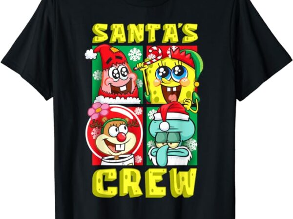 Mademark x spongebob squarepants – christmas santa’s crew patrick spongebob sandy squidward fun t-shirt