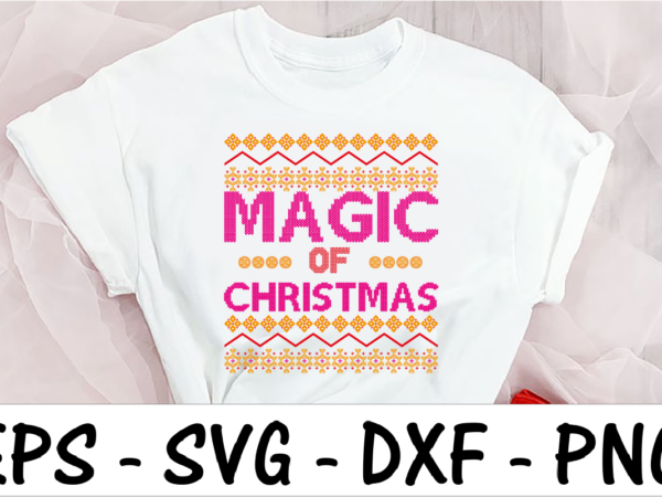 Magic of christmas t shirt designs for sale