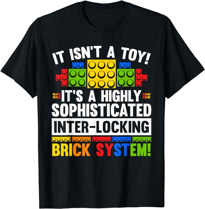 Master Builder Bricks Blocks Play Toys T-Shirt