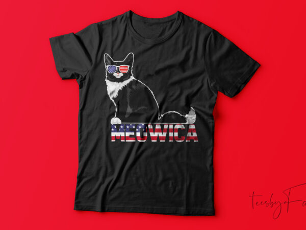 Meowica funny t-shirt design for sale