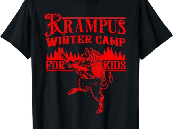 Merry christmas funny evil krampus winter camp hail santa t-shirt