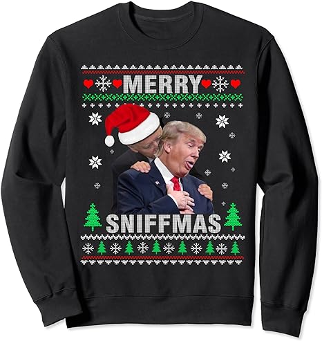 Merry Sniffmas Christmas Anti Biden Ugly Christmas Sweater Sweatshirt