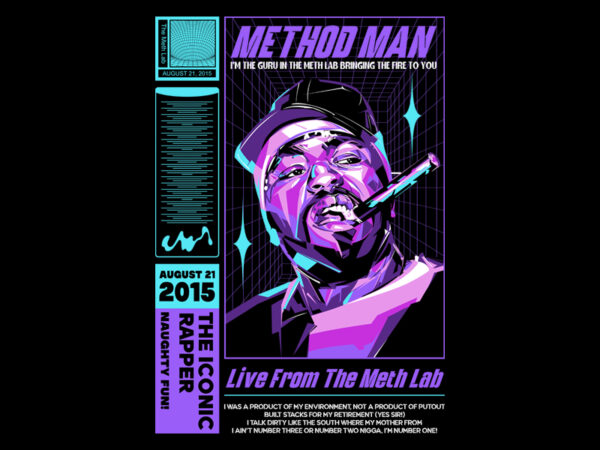 Method man the meth lab t shirt designs for sale