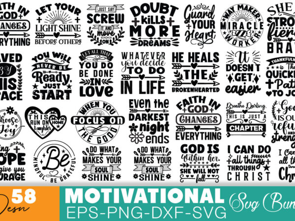 Motivational t-shird bundle motivational svg bundle t shirt designs for sale