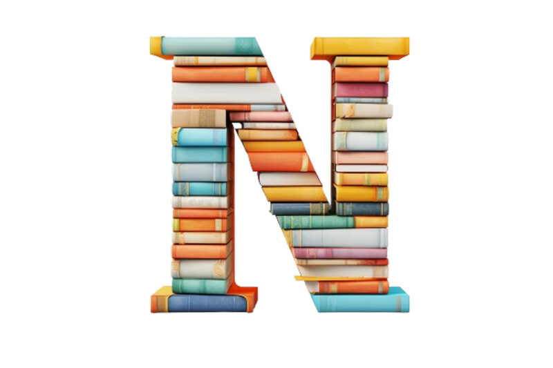 Letter a through z made of books clipart png