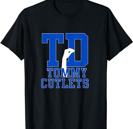 Ny italian hand gesture tommy cutlets football quarterback t-shirt