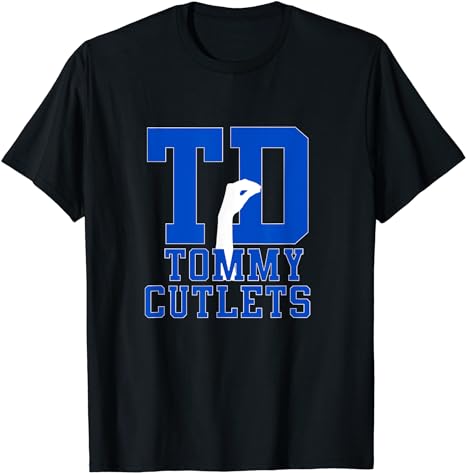 NY Italian Hand Gesture Tommy Cutlets Football Quarterback T-Shirt