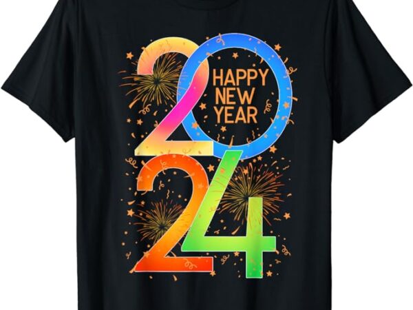 New year’s eve 2024 colorful nye party t-shirt