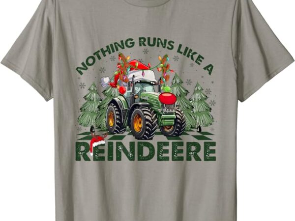 Nothing runs like a reindeere christmas monster truck kids t-shirt