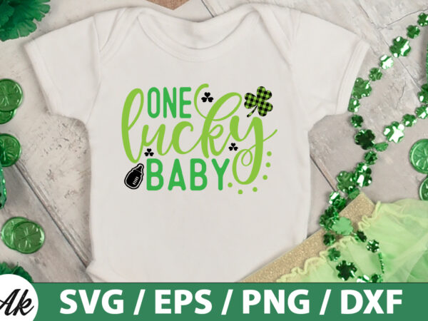 One lucky baby svg t shirt design online