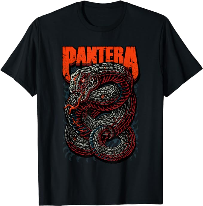 Pantera Venomous Official T-Shirt – Classic Fit, Crew Neck, Short Sleeve, Adult, Black