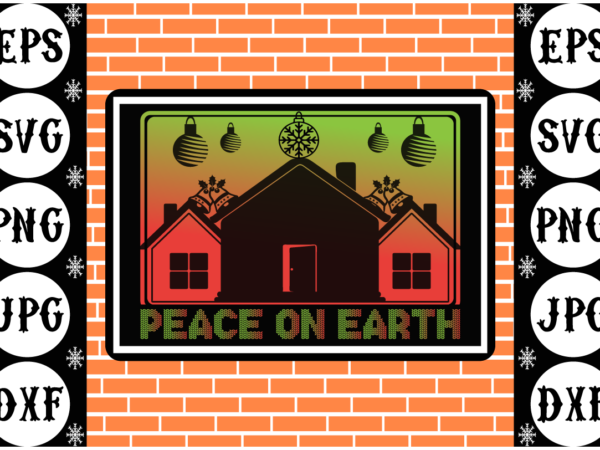 Peace on earth t shirt illustration