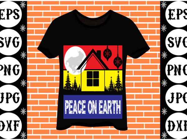 Peace on earth t shirt illustration