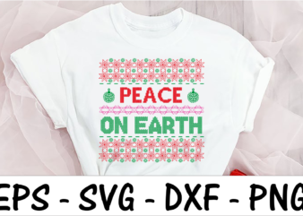 Peace on earth t shirt illustration