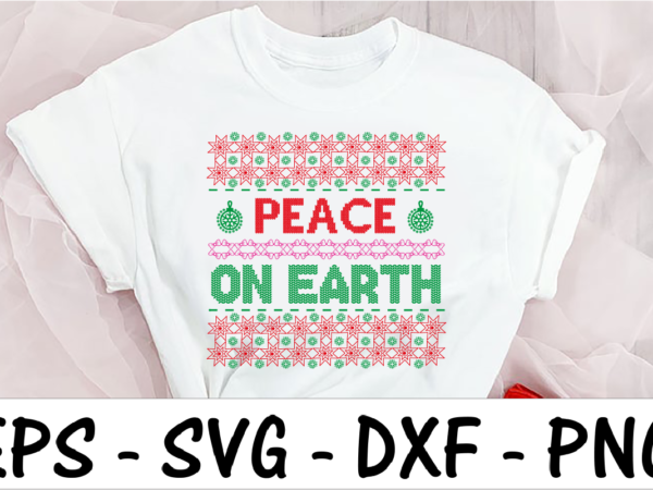 Peace on earth t shirt illustration