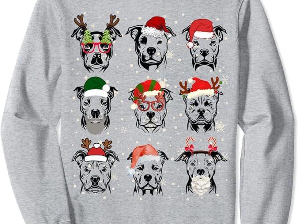 Pitbull christmas santa claus lovers merry pitmas sweatshirt