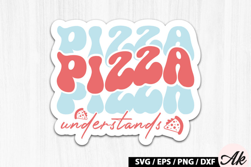 Pizza understands Retro Stickers