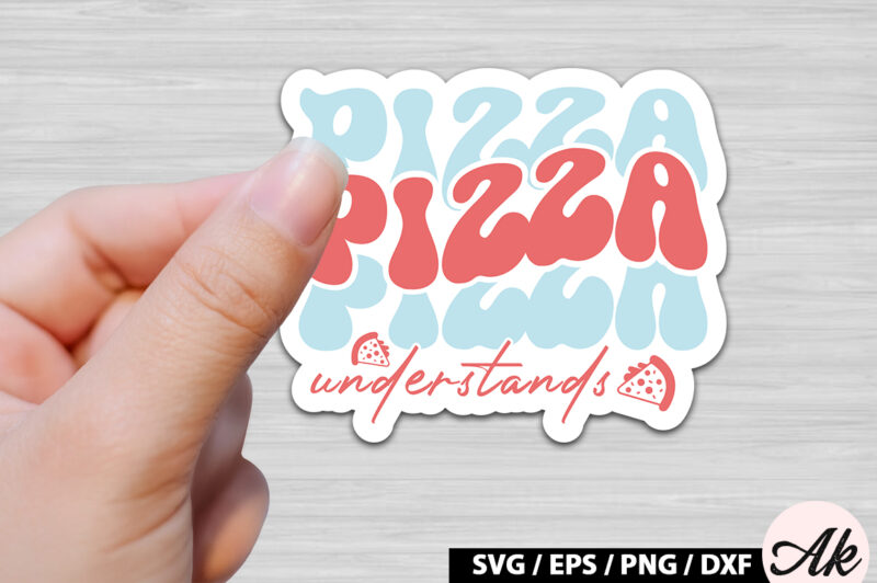 Pizza understands Retro Stickers