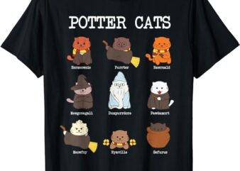 Potter Cats Funny Gifts for Cat Lovers T-Shirt