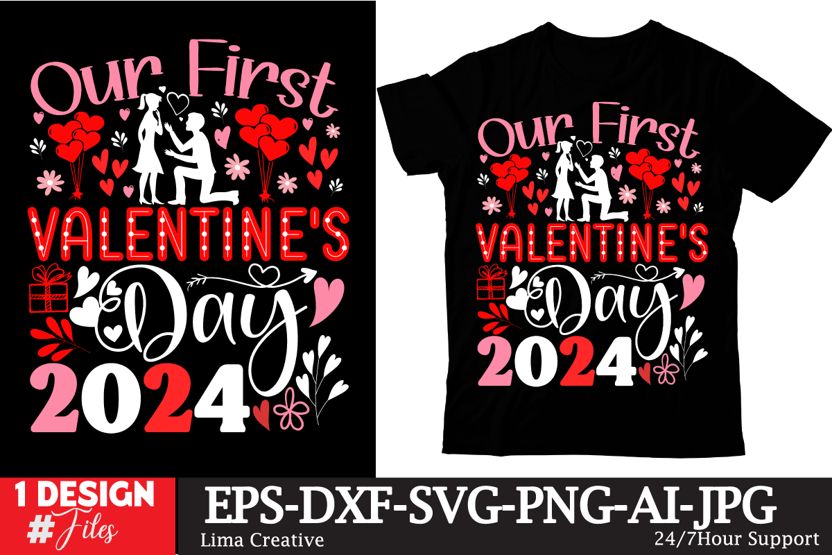 Our First Valentine S Day 2024 T Shirt Design Buy T Shirt Designs   Preview Lima Single Recovered 40483 