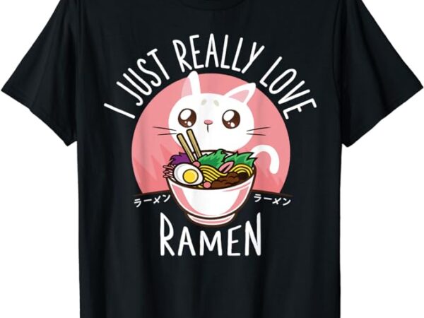 Ramen cat anime shirt – kawaii clothes otaku clothing manga t-shirt