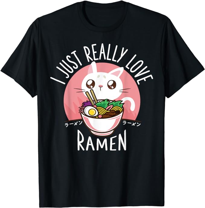 Ramen Cat Anime Shirt – Kawaii Clothes Otaku Clothing Manga T-Shirt