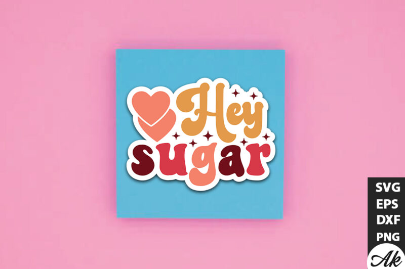 Retro Valentine Stickers SVG Bundle