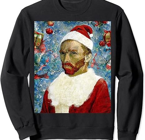 Santa claus, van gogh sweatshirt